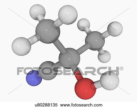 Acetone cyanohydrin molecule View Large Illustration Stock Illustration - Acetone cyanohydrin molecule. Fotosearch