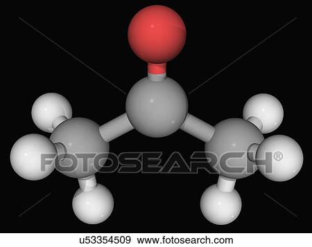Acetone molecule View Large Illustration Stock Illustration - Acetone molecule. Fotosearch