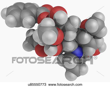 Aconitine poison molecule View Large Illustration Drawing - Aconitine poison molecule. Fotosearch