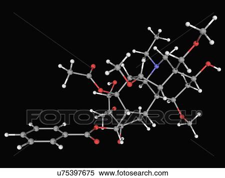 Aconitine poison molecule View Large Illustration Stock Illustration - Aconitine poison molecule. Fotosearch