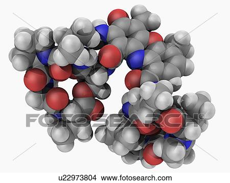 Stock Illustration - Actinomycin D drug molecule. Fotosearch