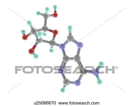 Adenosine molecule View Large Illustration Clipart - Adenosine molecule. Fotosearch