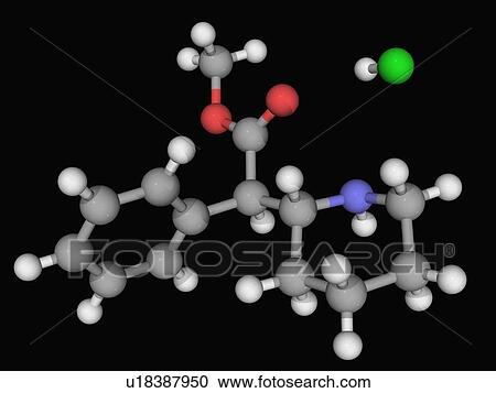 Clipart - ADHD drug molecule. Fotosearch