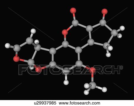 Aflatoxin B1 molecule View Large Illustration Stock Illustration - Aflatoxin B1 molecule. Fotosearch
