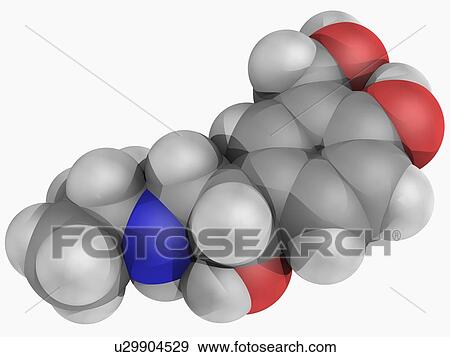 Stock Illustration - Albuterol drug molecule. Fotosearch