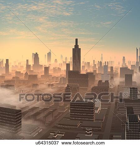 Alien city, artwork View Large Illustration Stock Illustration - Alien city, artwork. Fotosearch