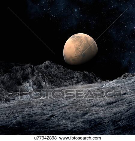 Alien planet, artwork View Large Illustration Stock Illustration - Alien planet, artwork. Fotosearch