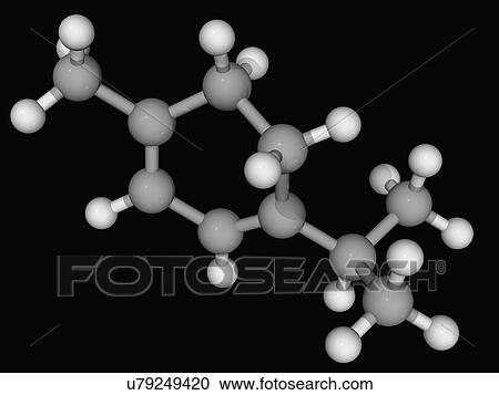 Clipart - Alpha-terpinene molecule. Fotosearch
