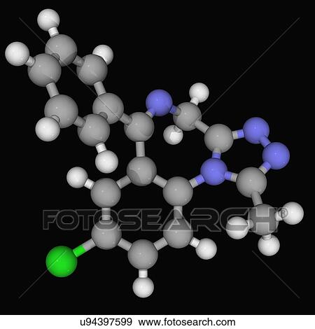 Alprazolam drug molecule View Large Illustration Stock Illustration - Alprazolam drug molecule. Fotosearch