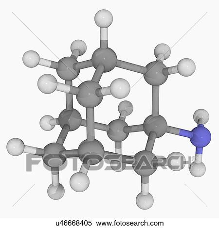 Amantadine drug molecule View Large Illustration Stock Illustration - Amantadine drug molecule. Fotosearch