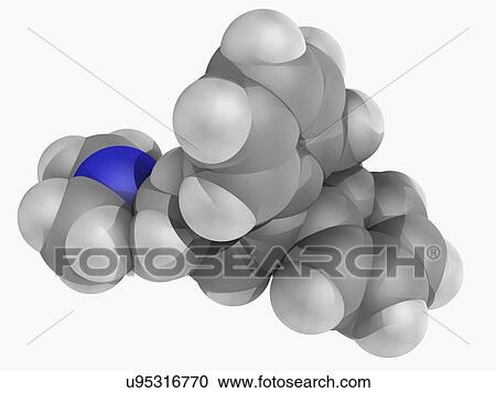 Clipart - Amitriptyline drug molecule. Fotosearch