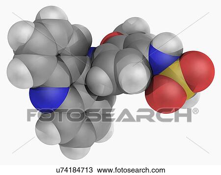 Amsacrine drug molecule View Large Illustration Drawing - Amsacrine drug molecule. Fotosearch