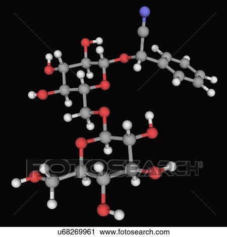 Amygdalin molecule View Large Illustration Clip Art - Amygdalin molecule. Fotosearch