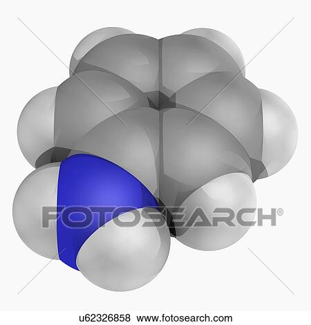 Aniline molecule View Large Illustration Stock Illustration - Aniline molecule. Fotosearch