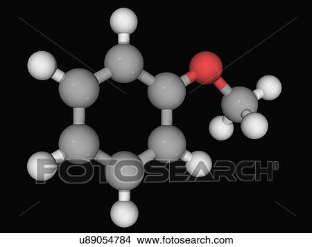 Anisole molecule View Large Illustration Stock Illustration - Anisole molecule. Fotosearch