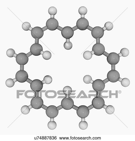 Stock Illustration - Annulene molecule. Fotosearch