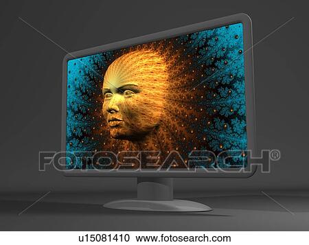 Clipart - Artificial intelligence, artwork. Fotosearch