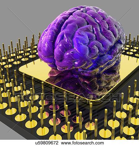 Drawing - Artificial intelligence, artwork. Fotosearch
