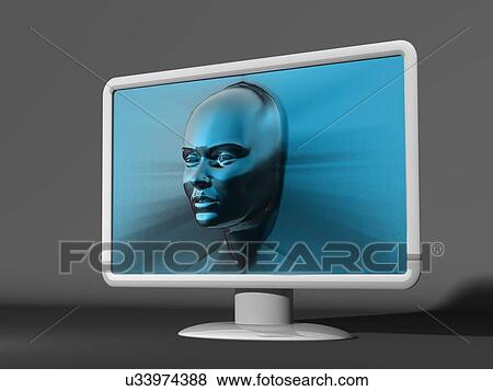 Stock Illustration - Artificial intelligence, artwork. Fotosearch
