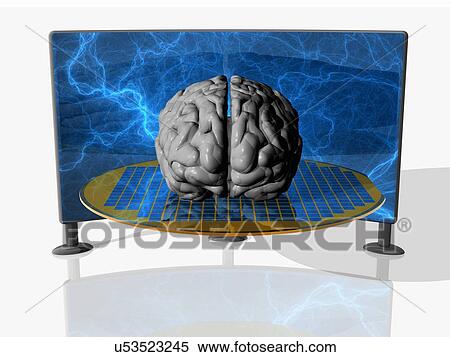 Stock Illustration - Artificial intelligence, artwork. Fotosearch