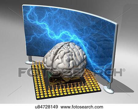 Artificial intelligence, artwork View Large Illustration Stock Illustration - Artificial intelligence, artwork. Fotosearch