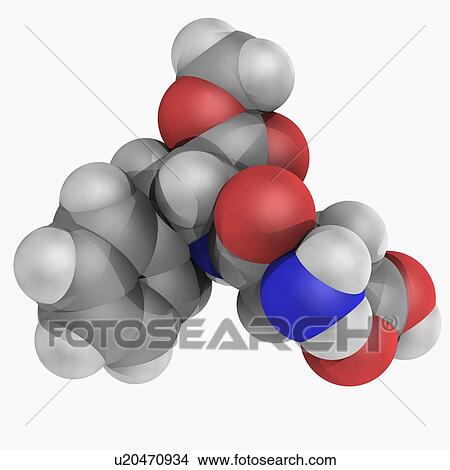 Stock Illustration - Aspartame molecule. Fotosearch
