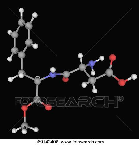 Stock Illustration - Aspartame molecule. Fotosearch