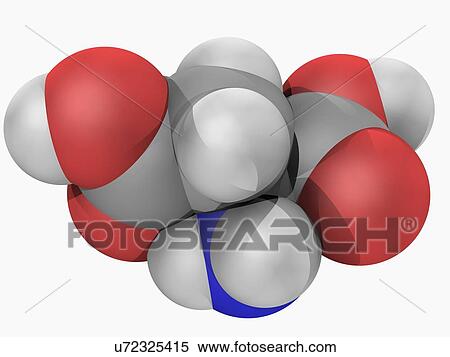 Stock Illustration - Aspartic molecule. Fotosearch