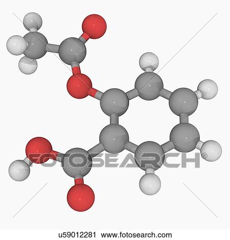 Clip Art - Aspirin drug molecule. Fotosearch
