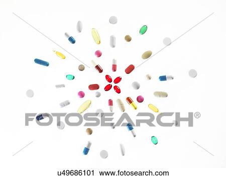 Assorted pills View Large Illustration Clip Art - Assorted pills. Fotosearch