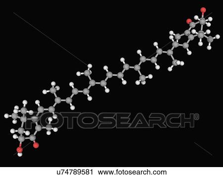 Clip Art - Astaxanthin molecule. Fotosearch