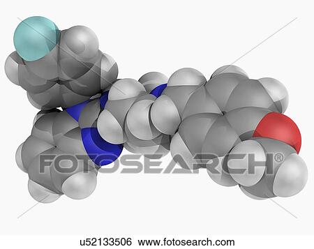 Stock Illustration - Astemizole drug molecule. Fotosearch