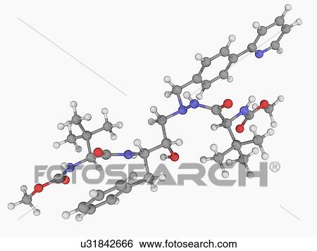 Atazanavir drug molecule View Large Illustration Stock Illustration - Atazanavir drug molecule. Fotosearch