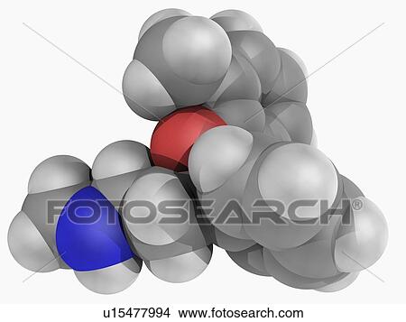 Stock Illustration - Atomoxetine drug molecule. Fotosearch