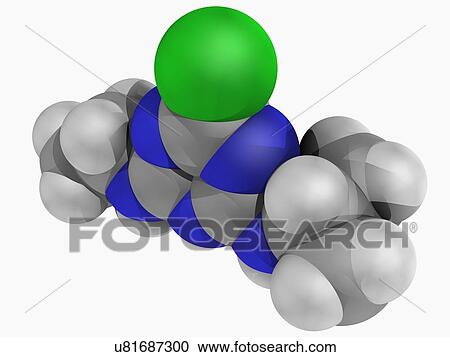 Clipart - Atrazine herbicide molecule. Fotosearch