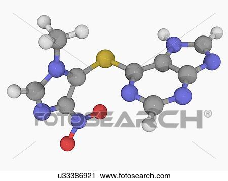Azathioprine drug molecule View Large Illustration Clip Art - Azathioprine drug molecule. Fotosearch