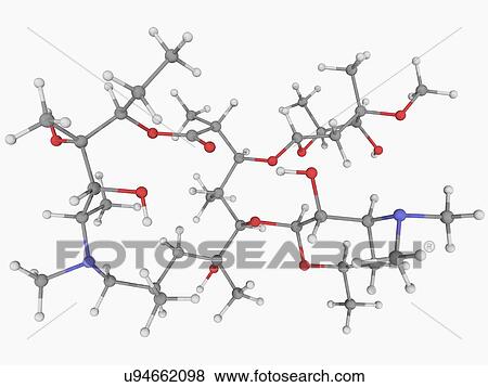 Stock Illustration - Azithromycin drug molecule. Fotosearch