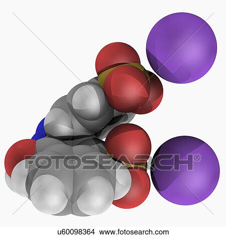 Stock Illustration - Azorubine molecule. Fotosearch