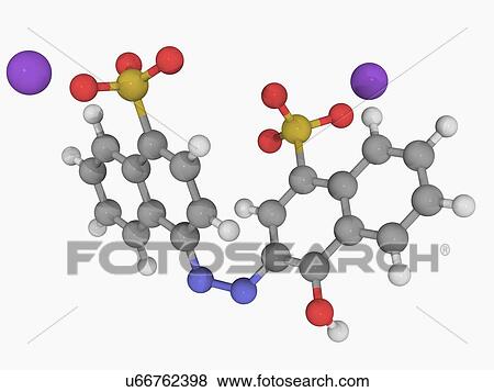 Azorubine molecule View Large Illustration Stock Illustration - Azorubine molecule. Fotosearch