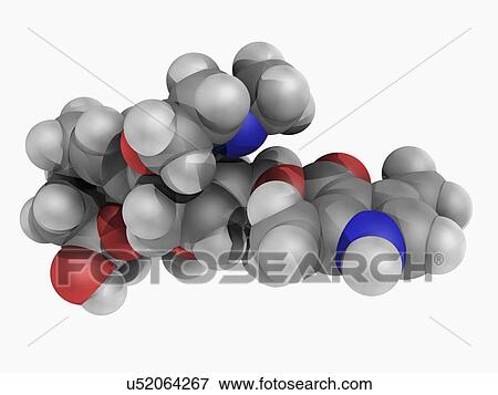 Stock Illustration - Batrachotoxin poison molecule. Fotosearch