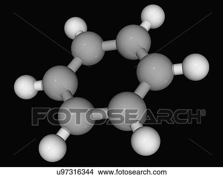 Benzene molecule View Large Illustration Stock Illustration - Benzene molecule. Fotosearch