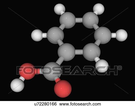 Benzoic acid molecule View Large Illustration Stock Illustration - Benzoic acid molecule. Fotosearch