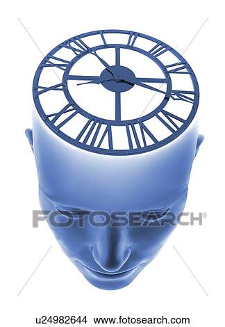 Stock Illustration - Biological clock, conceptual artwork. Fotosearch