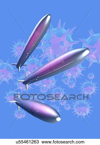 Biological warfare, conceptual artwork View Large Illustration Drawing - Biological warfare, conceptual artwork. Fotosearch