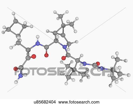 Stock Illustration - Boceprevir drug molecule. Fotosearch
