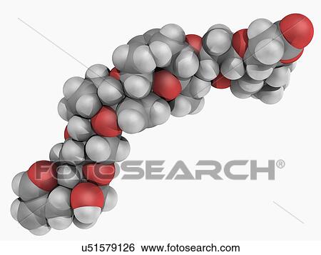 Stock Illustration - Brevetoxin neurotoxin molecule. Fotosearch