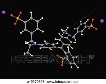 Brilliant blue FCF molecule View Large Illustration Stock Illustration - Brilliant blue FCF molecule. Fotosearch