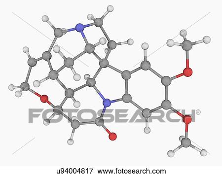Stock Illustration - Brucine molecule. Fotosearch