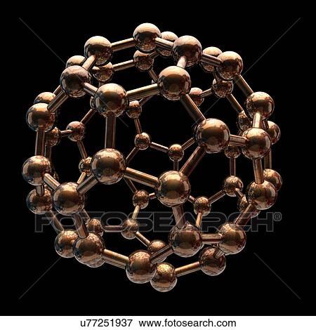 Stock Illustration - Buckminsterfullerene molecule. Fotosearch