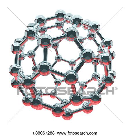 Stock Illustration - Buckminsterfullerene molecule. Fotosearch